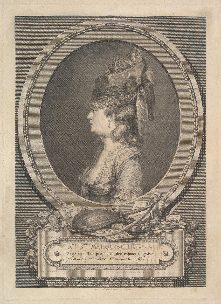صورة أدريان - صوفي ماركيز دي *** ، 1779. بواسطة أوغسطين دي سانت أوبين