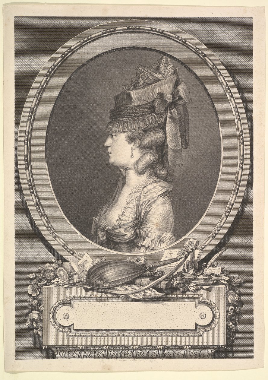 صورة أدريان - صوفي ماركيز دي *** ، 1779. بواسطة أوغسطين دي سانت أوبين