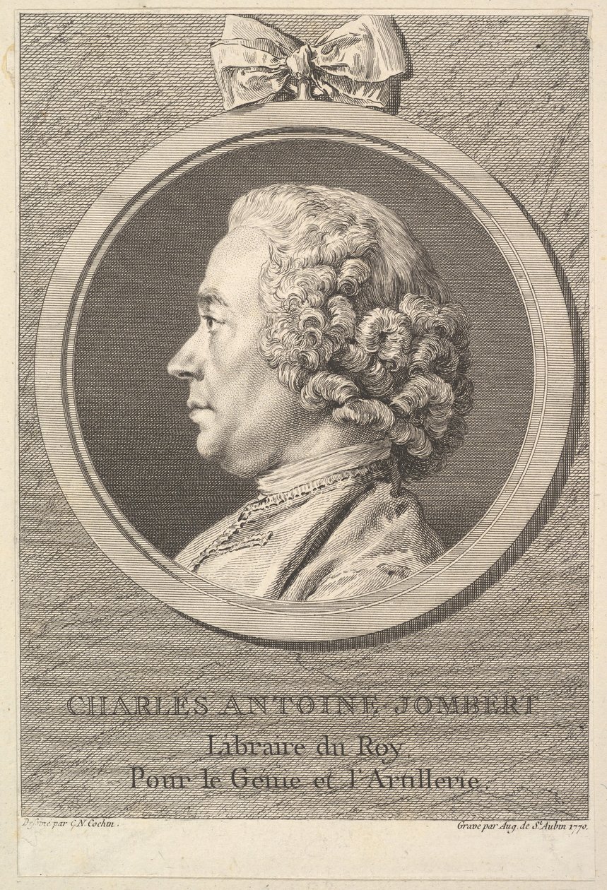 صورة لتشارلز أنطوان جومبرت ، 1770. بواسطة أوغسطين دي سانت أوبين