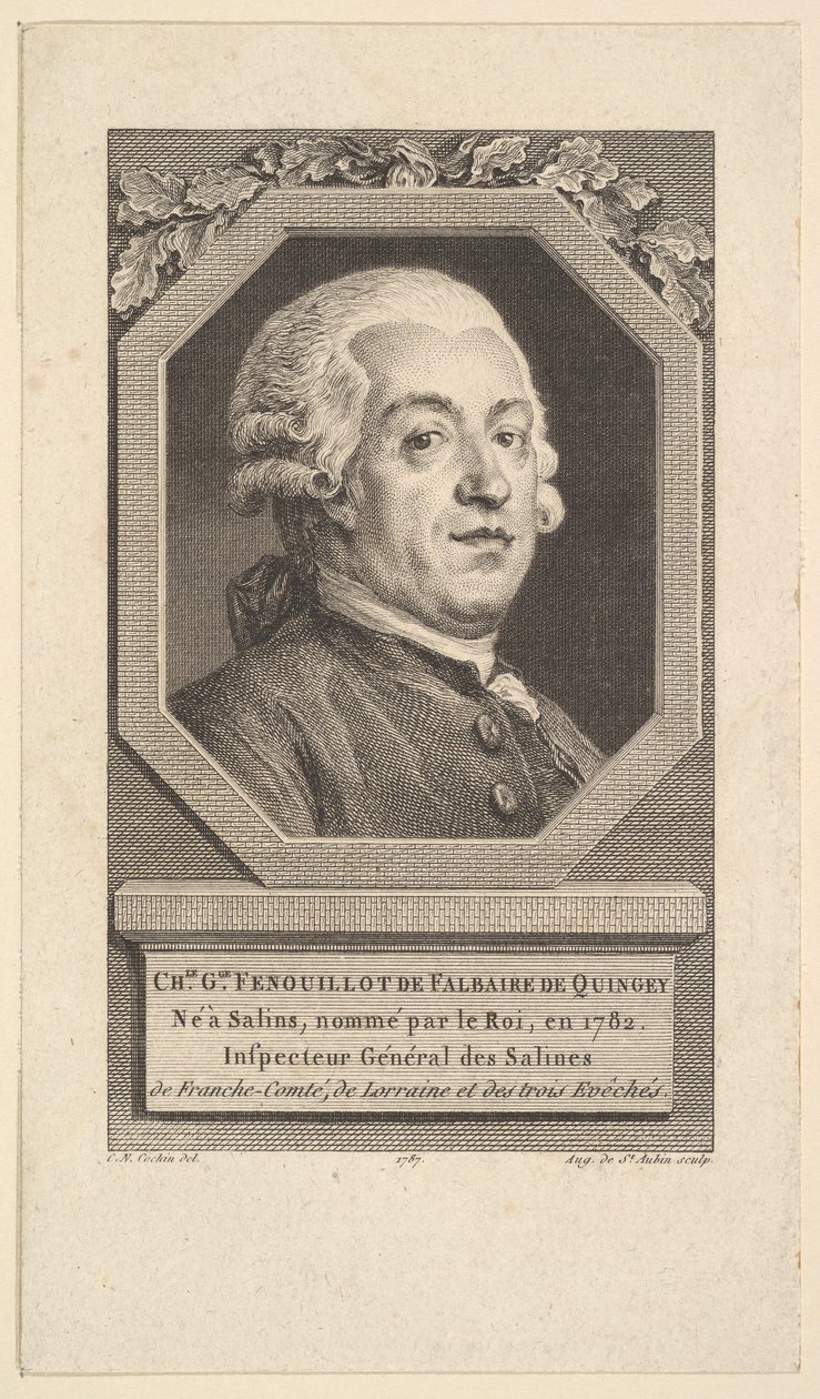 صورة تشارلز جورج فينويلو بواسطة Falbaire de Quingey ، 1787. بواسطة أوغسطين دي سانت أوبين
