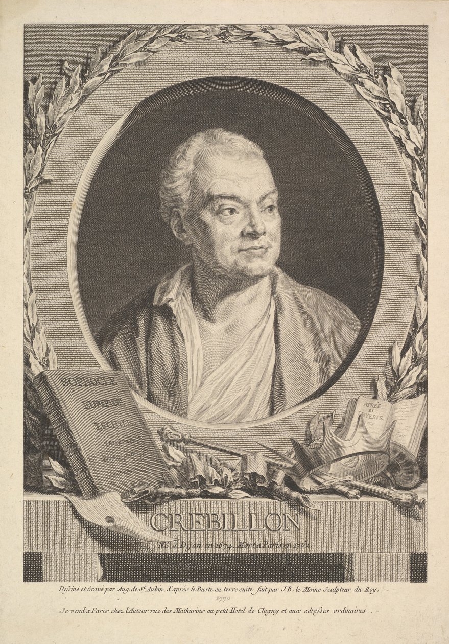 صورة لكريبيلون ، 1770. بواسطة أوغسطين دي سانت أوبين