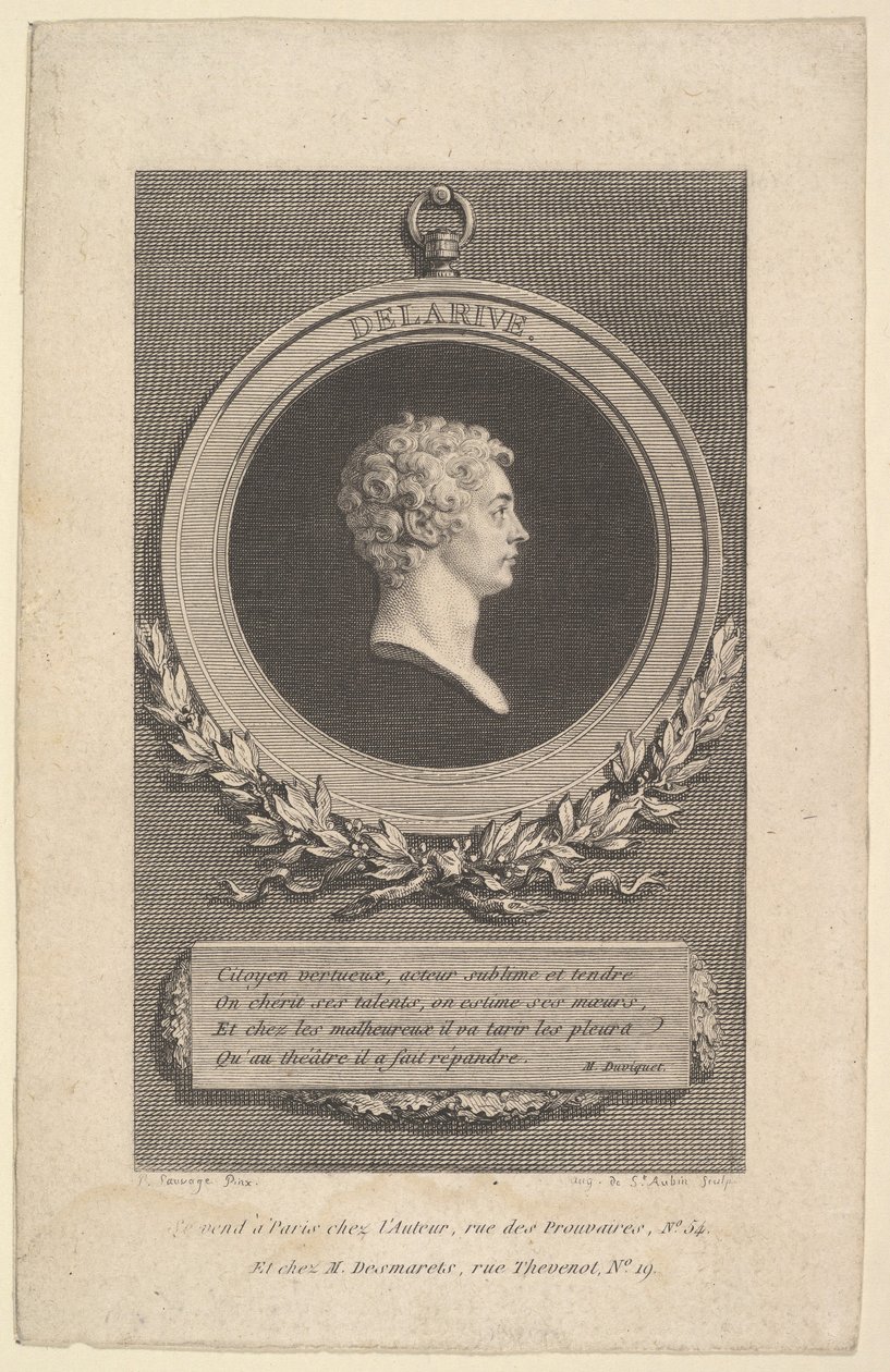 صورة دي لاريف 1785. بواسطة أوغسطين دي سانت أوبين