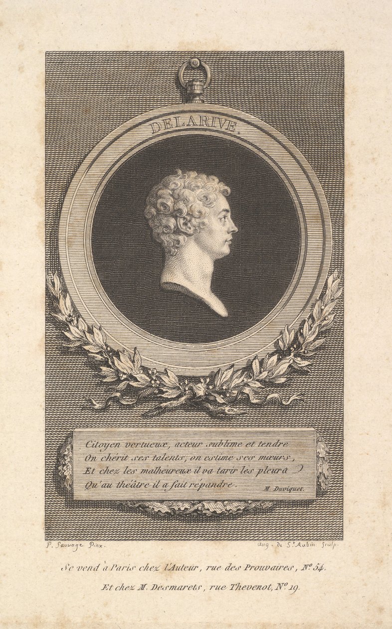 صورة De Larive ، 1785. بواسطة أوغسطين دي سانت أوبين