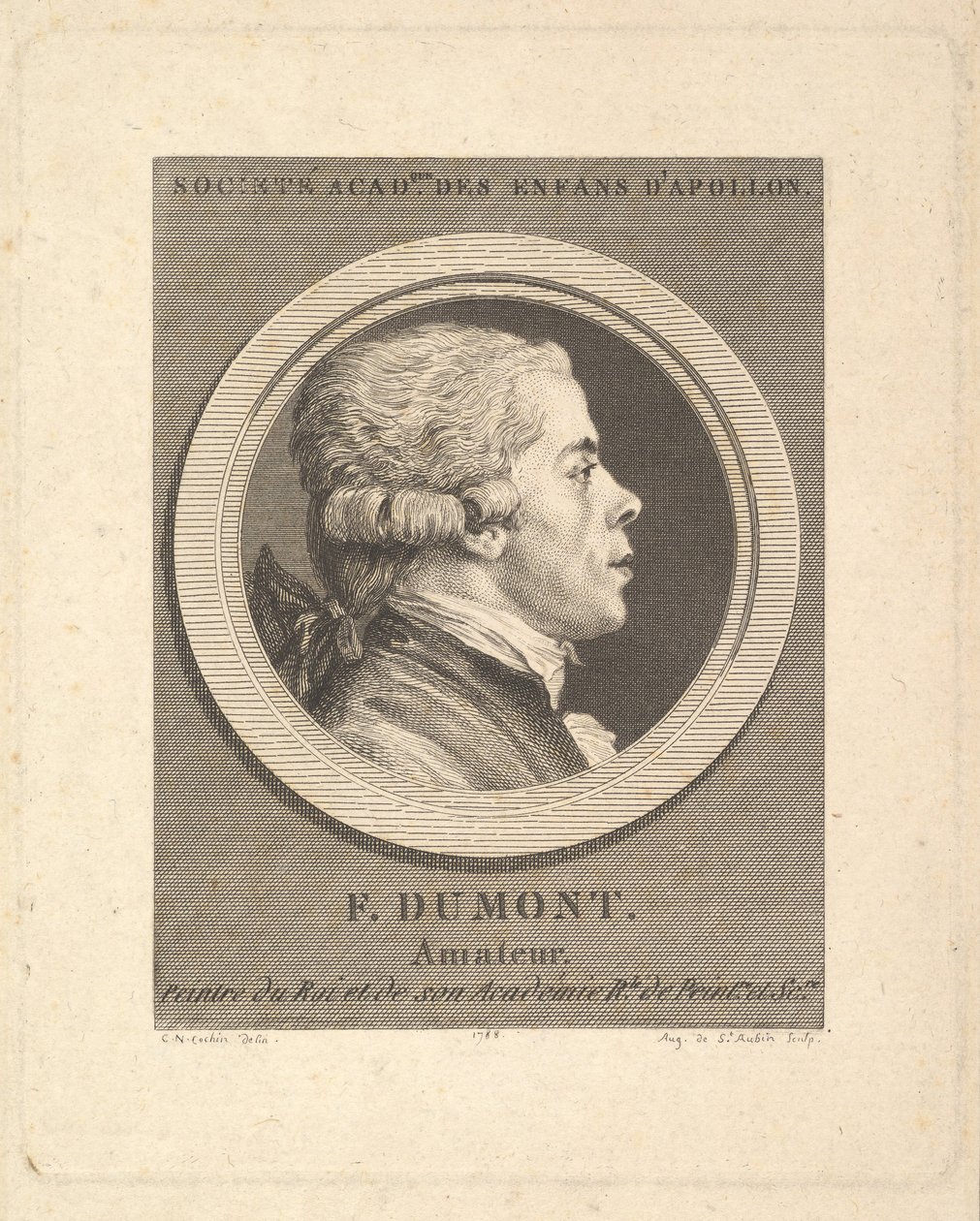 صورة فرانسوا دومون ، 1788. بواسطة أوغسطين دي سانت أوبين