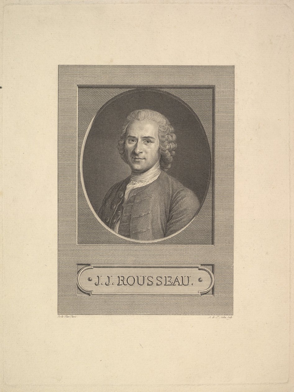 بورتريه جان جاك روسو 1777. بواسطة أوغسطين دي سانت أوبين