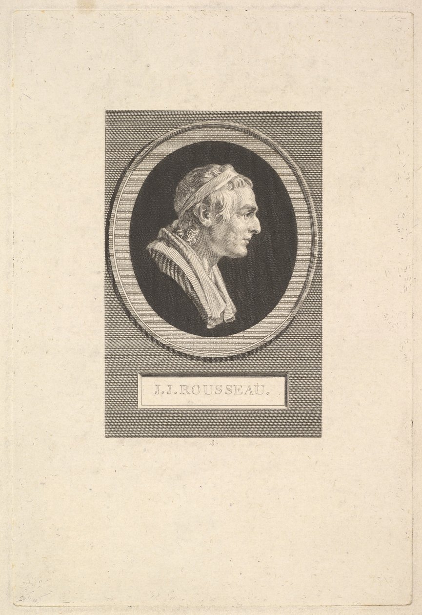 صورة جان جاك روسو 1801. بواسطة أوغسطين دي سانت أوبين