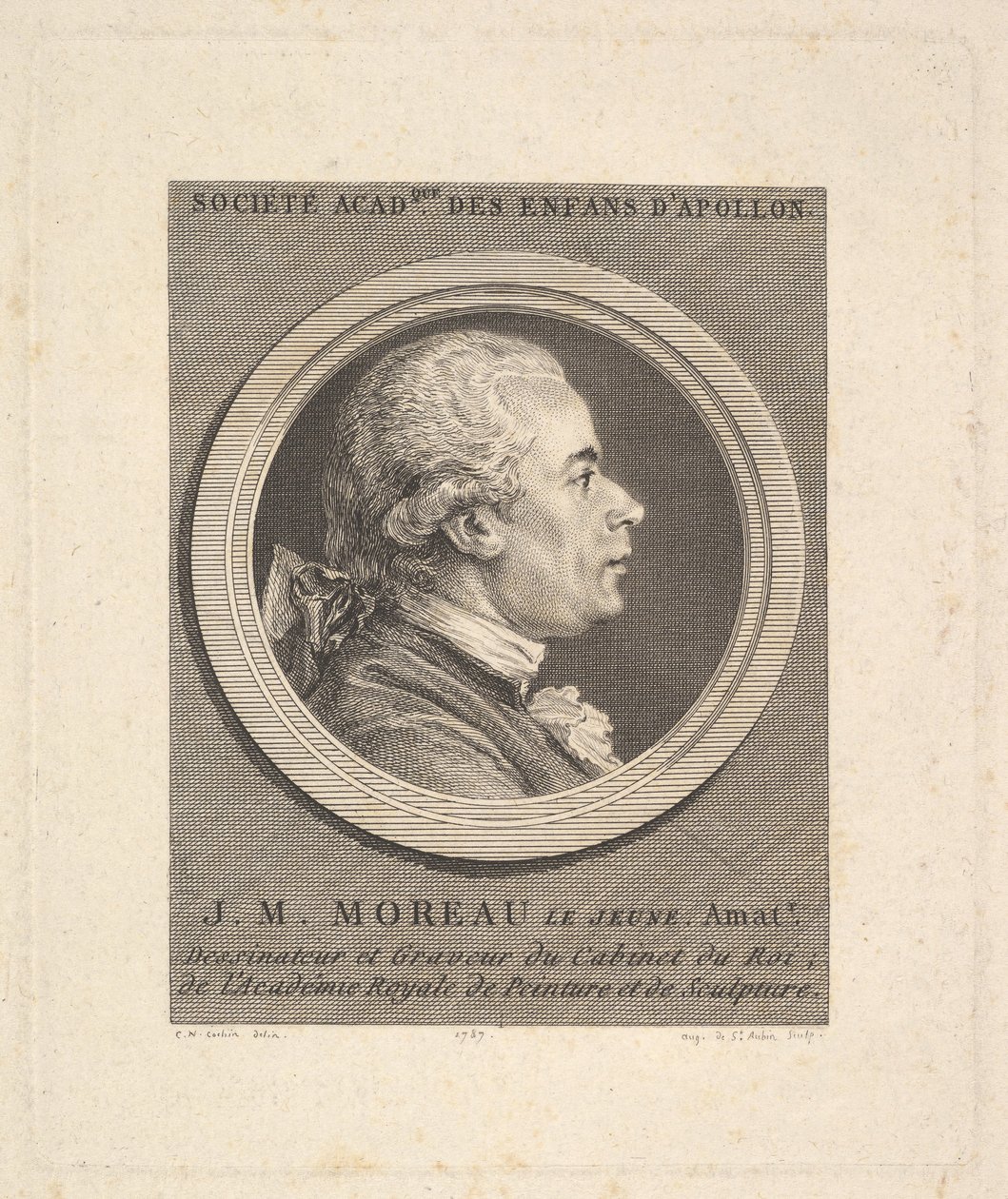 صورة جان ميشيل مورو ، 1787. بواسطة أوغسطين دي سانت أوبين