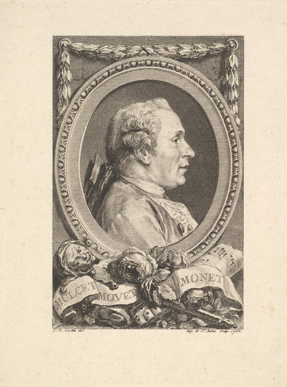 صورة جان مونيه ، 1765. بواسطة أوغسطين دي سانت أوبين
