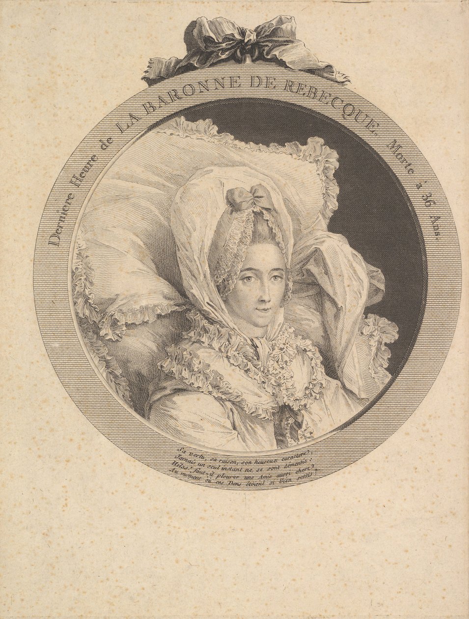 صورة لا بارون دي ريبيك ، 1780. بواسطة أوغسطين دي سانت أوبين