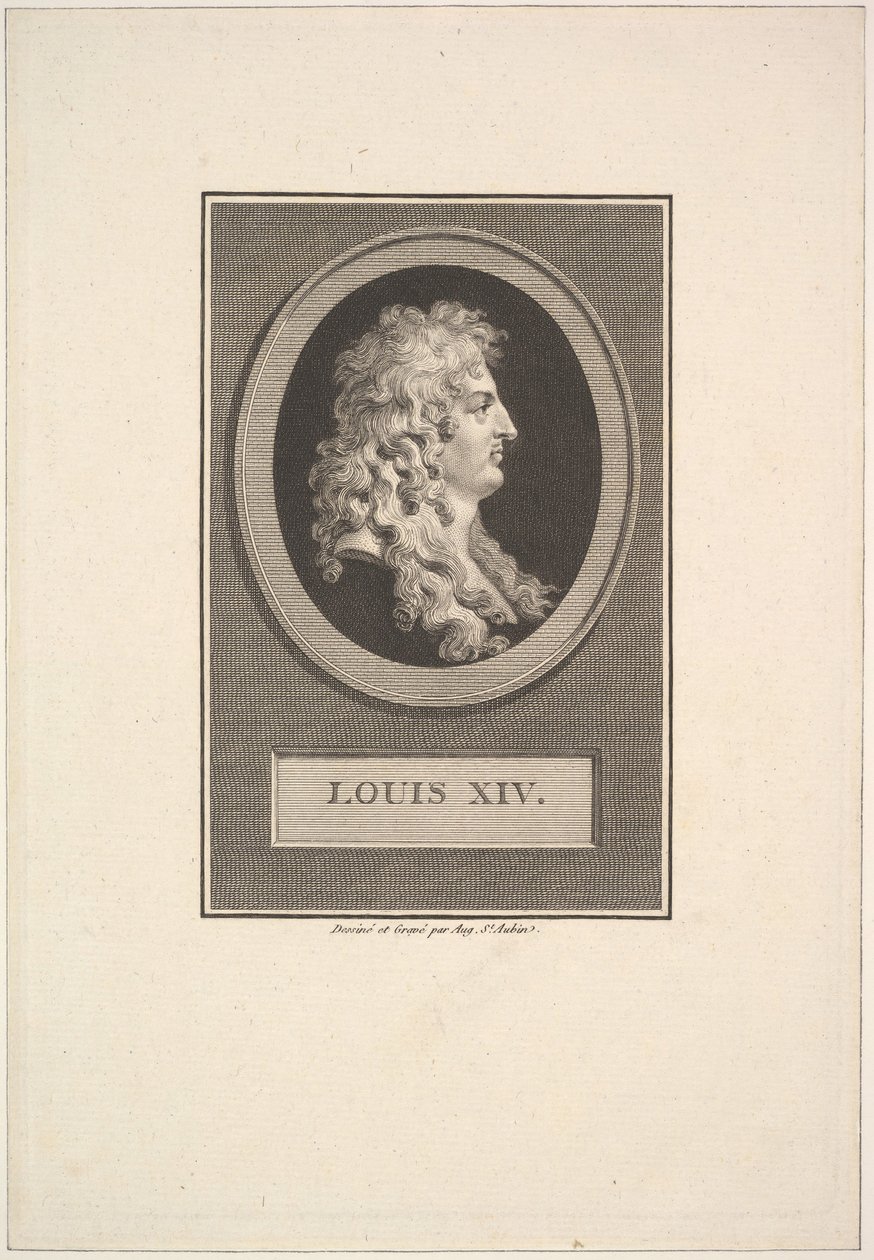 صورة لويس الرابع عشر ، 1779. بواسطة أوغسطين دي سانت أوبين