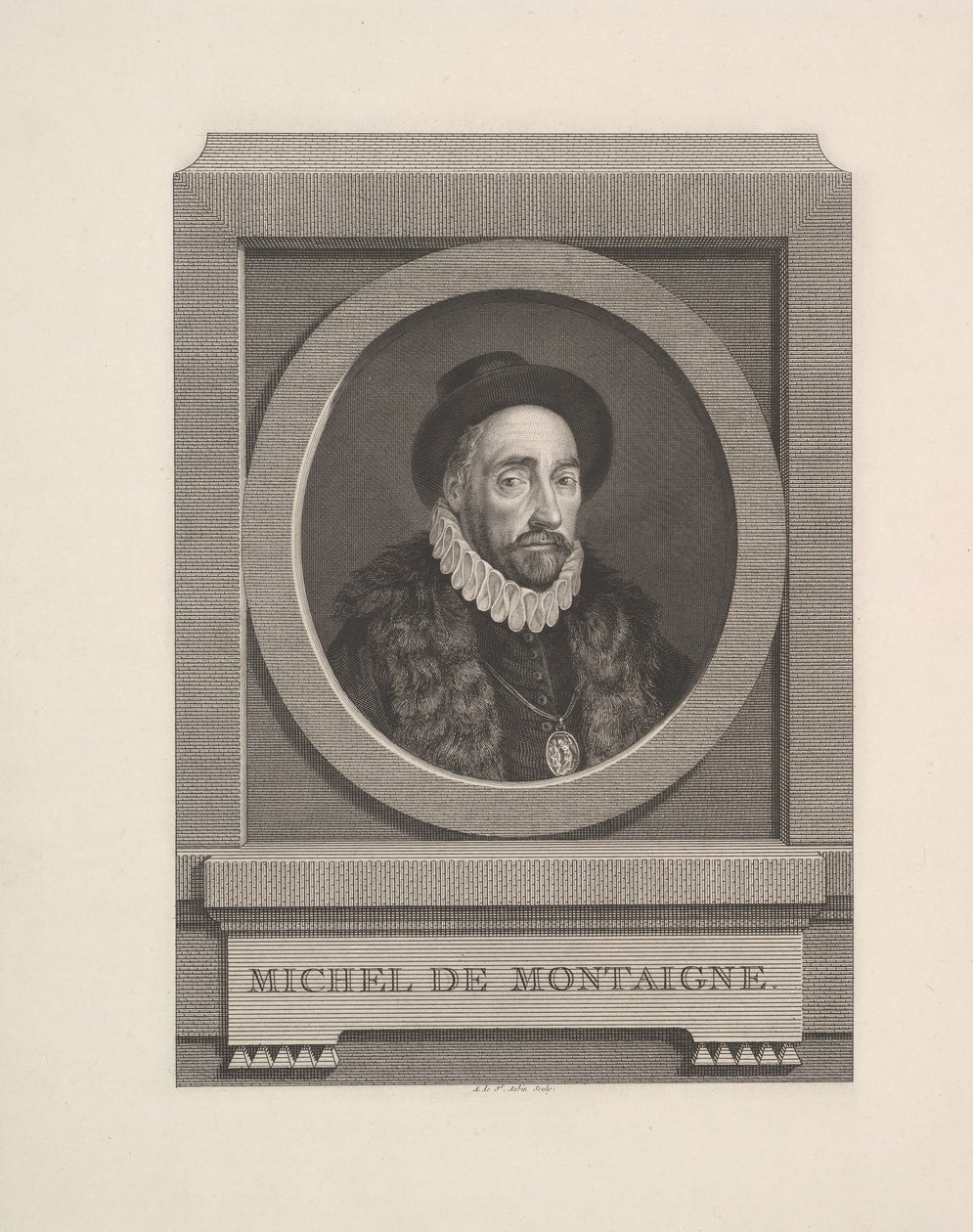 صورة ميشيل دي مونتين 1774. بواسطة أوغسطين دي سانت أوبين