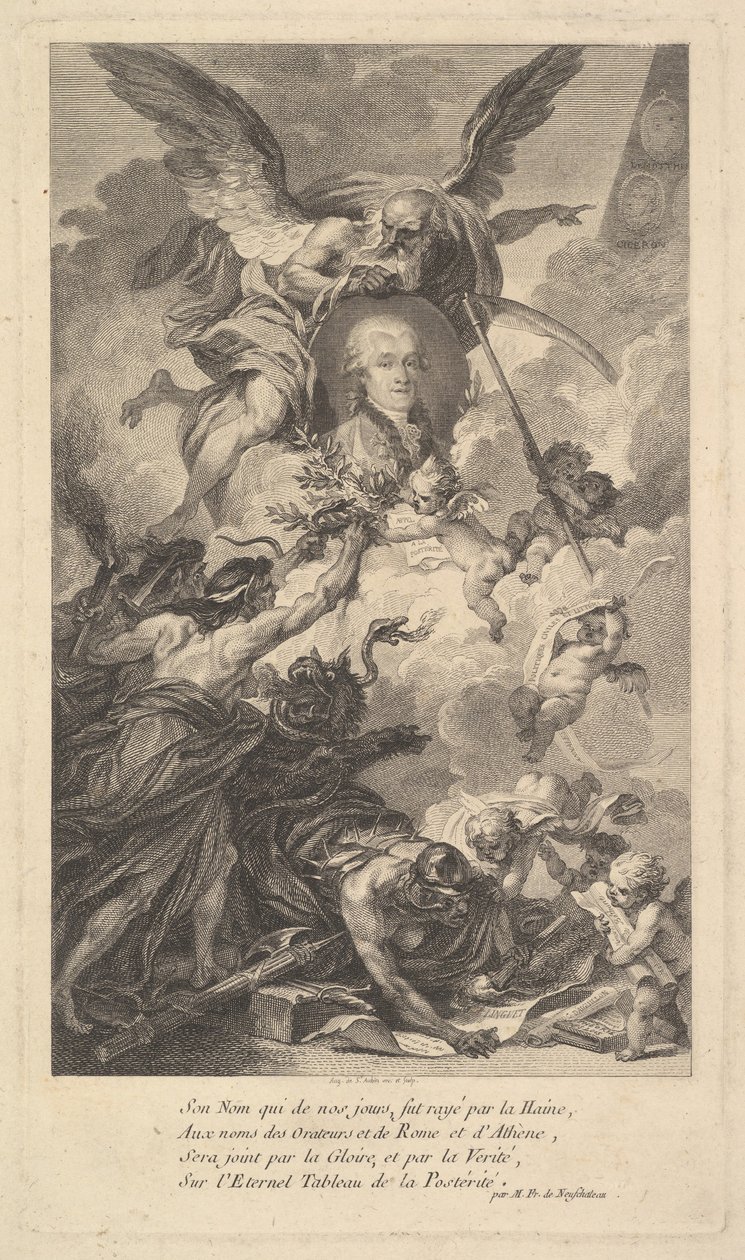 صورة لسايمون نيكولاس هنري لينجويت ، 1780. بواسطة أوغسطين دي سانت أوبين
