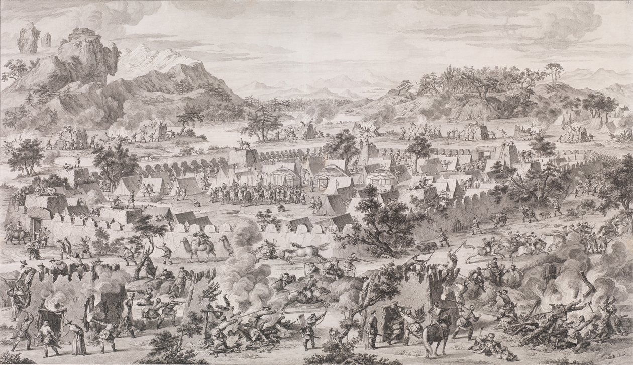 معركة تونغوزلوك 1773. بواسطة أوغسطين دي سانت أوبين