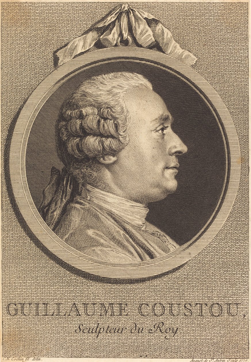غيوم كوستو بواسطة Augustin de Saint Aubin بعد تشارلز نيكولا كوشين الثاني