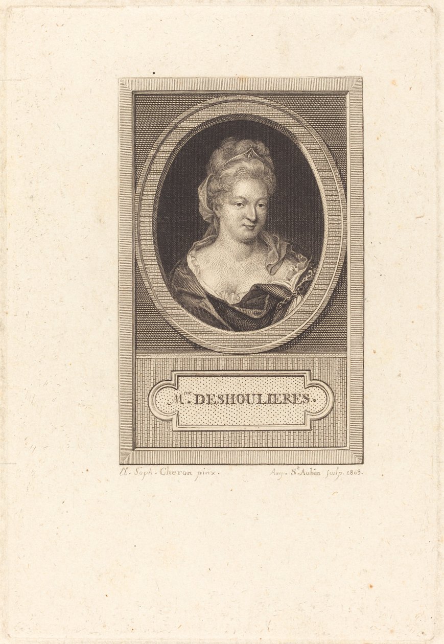 Antoinette du Ligier of La Garde Deshoulieres بواسطة أوجستين دي سانت أوبين بعد إليزابيث صوفي تشيرون