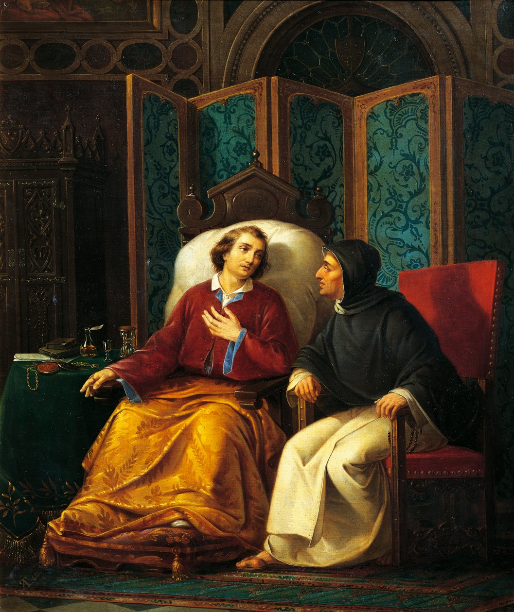 اعتراف لورنزو دي ميديشي ، بقلم أوغستو تومينز (1818-1883) بواسطة أوغوستو تومينز
