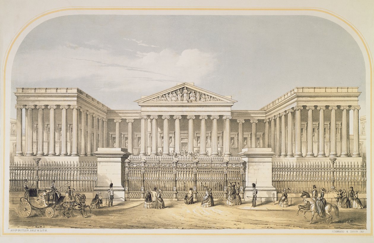 المتحف البريطاني ، 1853 (ليثو ملون) بواسطة أوغسطس بتلر