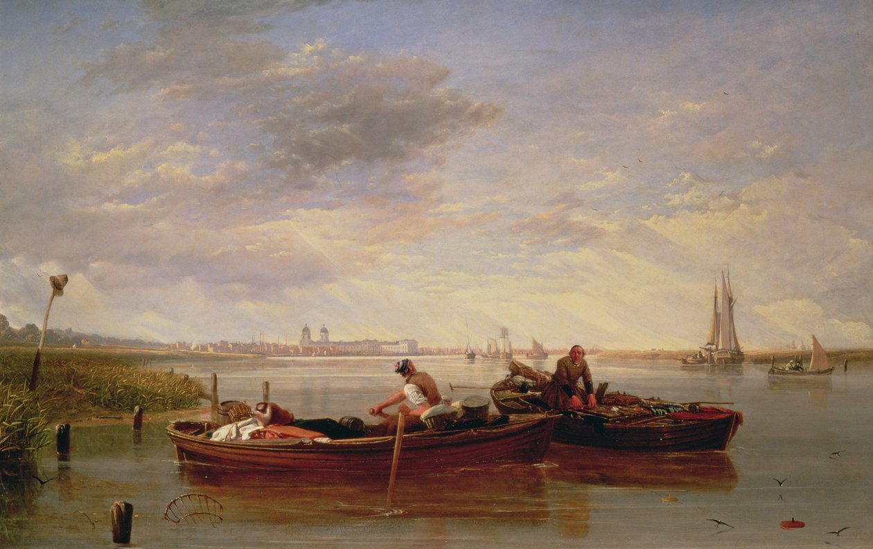 التايمز أدناه جرينتش ، c.1827 بواسطة أوغستس وول Callcott