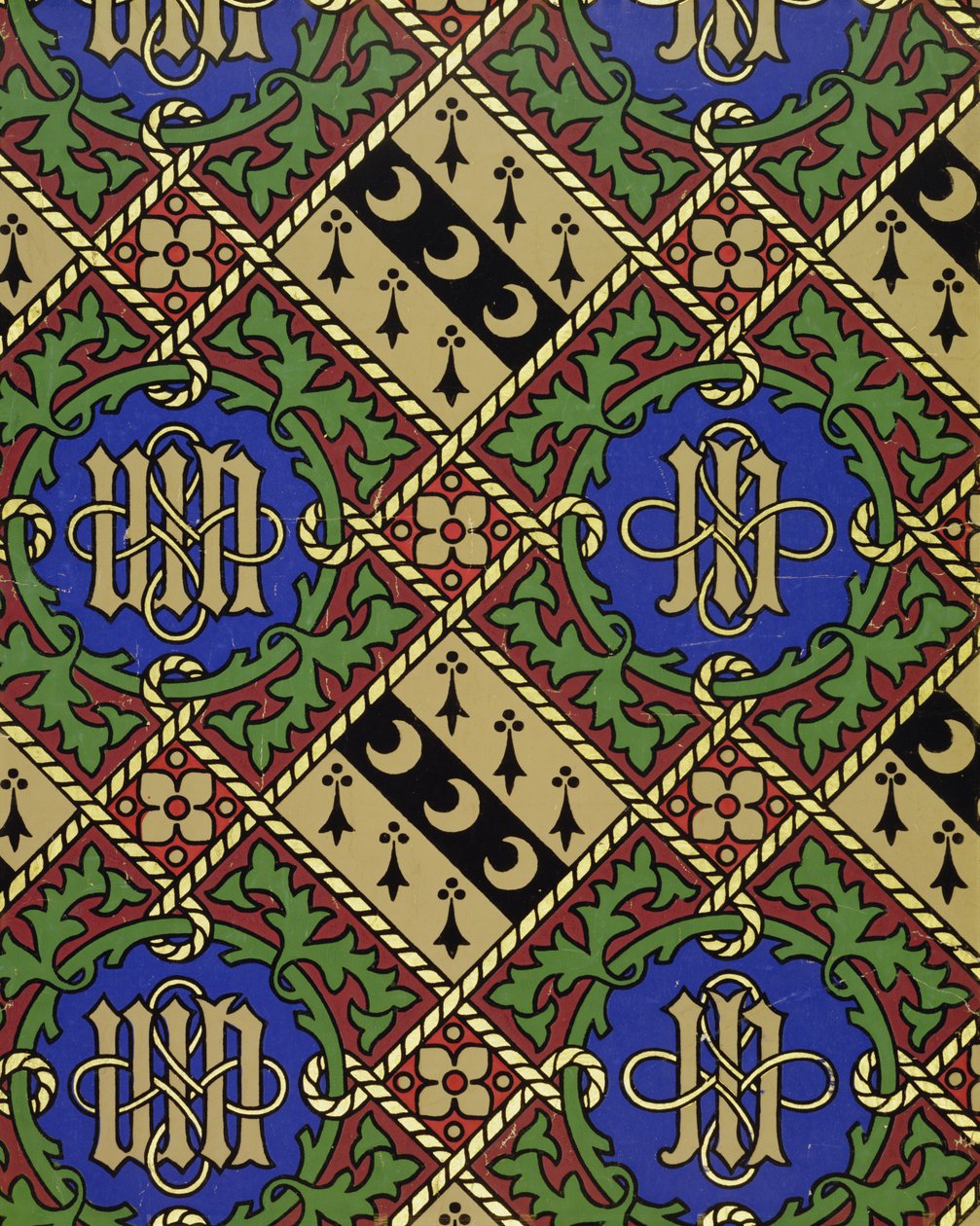 الماس طباعة خلفية تصميم الكنسية بواسطة Augustus Welby Northmore Pugin