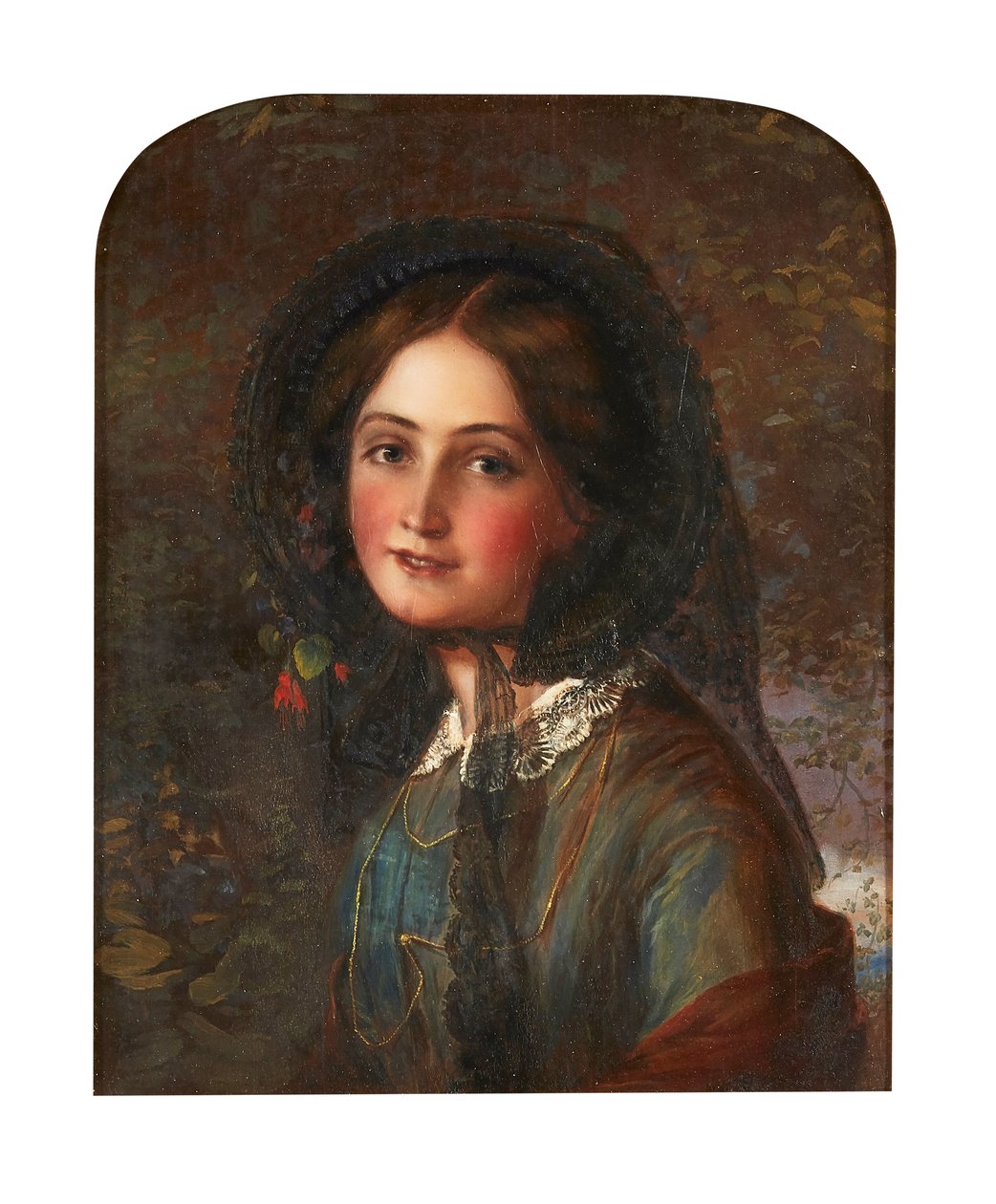 The Lace Bonnet (زيت على اللوح) بواسطة أوغسطس ليوبولد (رجل) بيضة