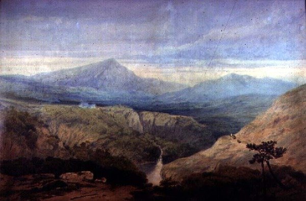 وادي نهر Mawddach: كادر إدريس في المسافة بواسطة أوغستس وول Callcott