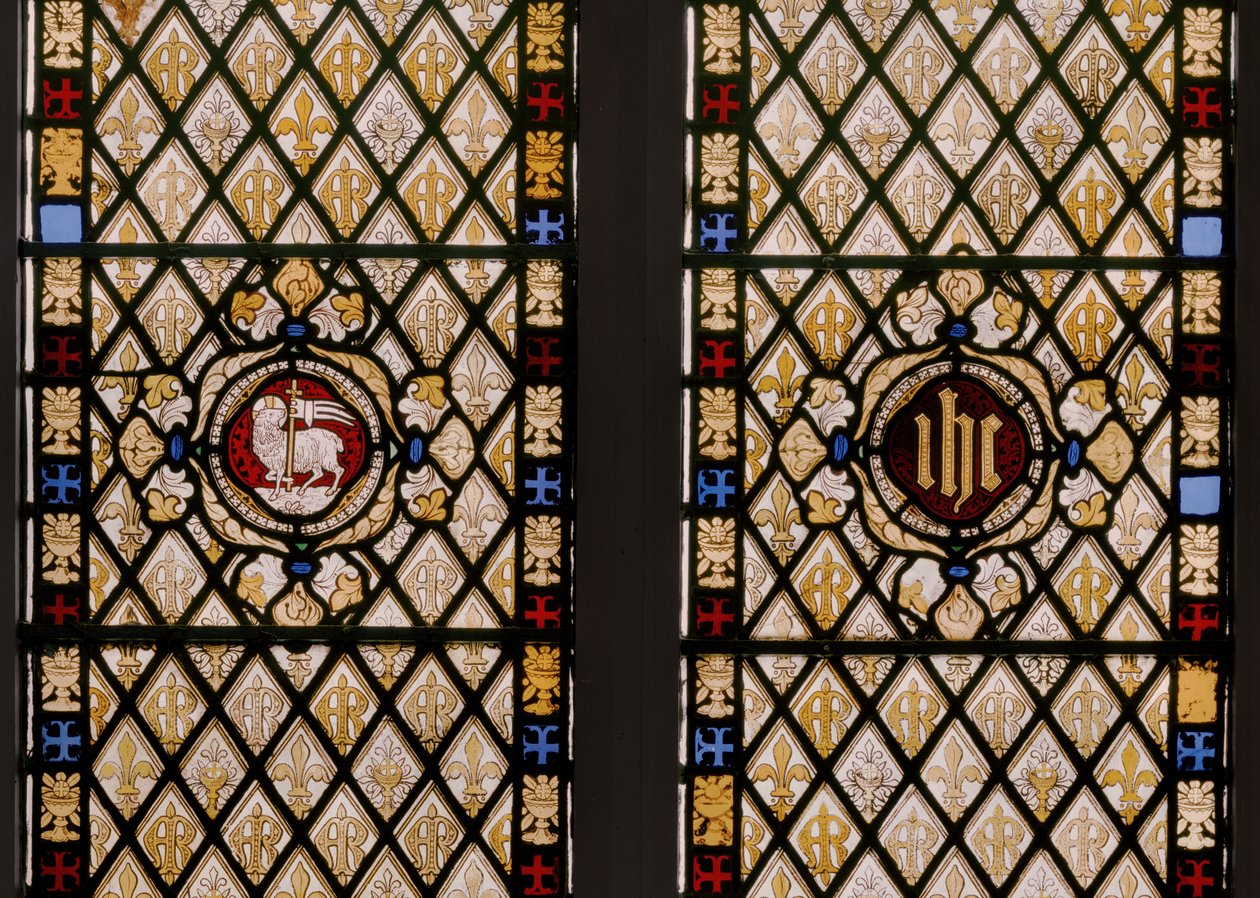 نافذة أبس ، التفاصيل ، 1841-42 (زجاج ملون) بواسطة Augustus Welby Northmore Pugin