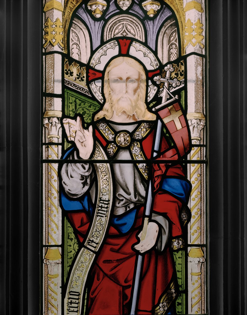 المسيح نعمة ، التفاصيل ، 1851 (زجاج ملون) بواسطة Augustus Welby Northmore Pugin