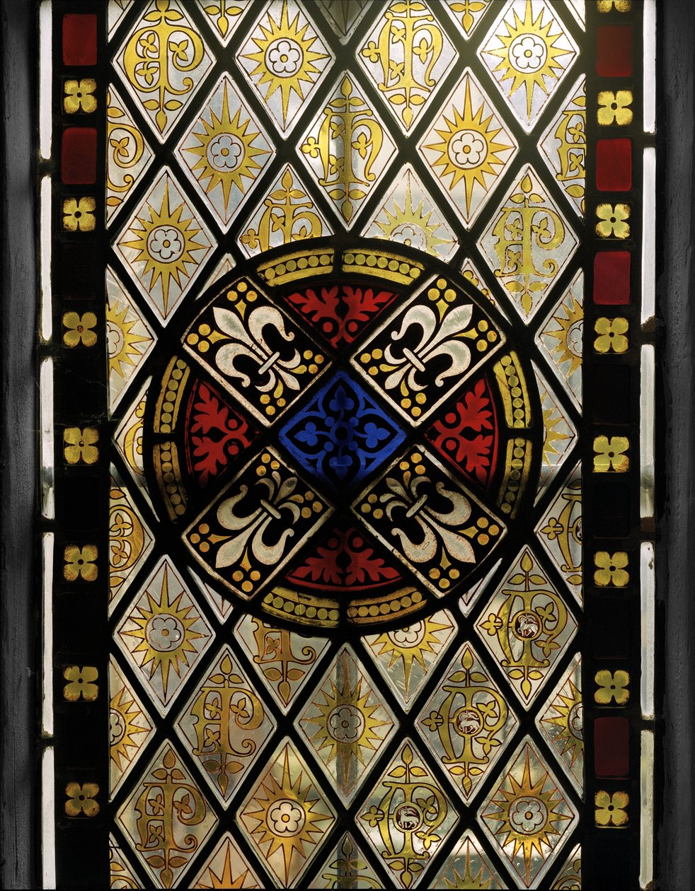 نافذة الدير ، التفاصيل ، 1846 (زجاج ملون) بواسطة Augustus Welby Northmore Pugin