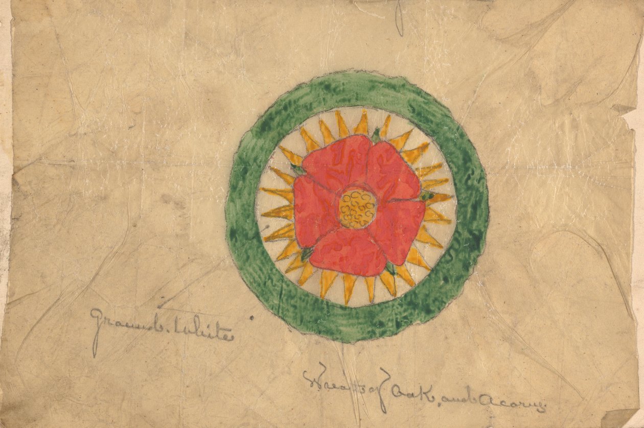تصميم لإكليل من خشب البلوط والجوز، ربما يتعلق بتصميمات كرسي المتحدث بواسطة Augustus Welby Northmore Pugin