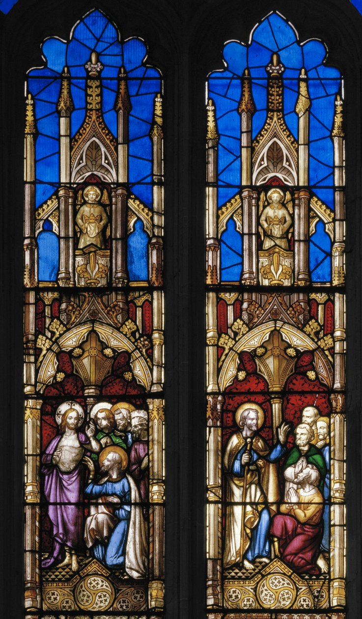 الأحداث في حياة القديس توما الرسول ، التفاصيل ، ج .1843 (زجاج ملون) بواسطة Augustus Welby Northmore Pugin