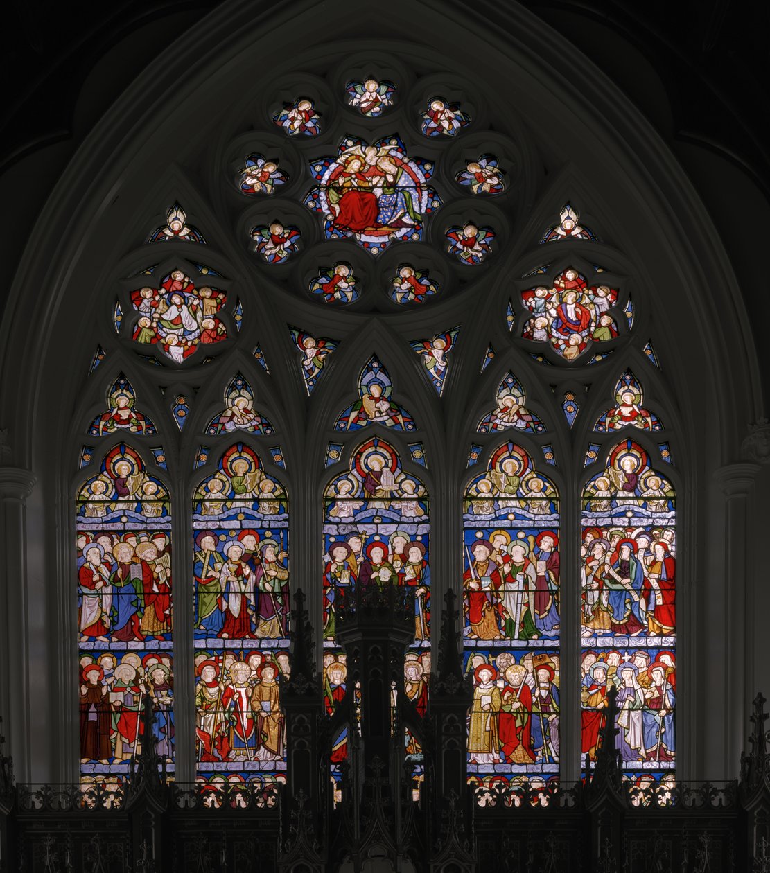 القدس السماوية ، 1849 (زجاج ملون) بواسطة Augustus Welby Northmore Pugin