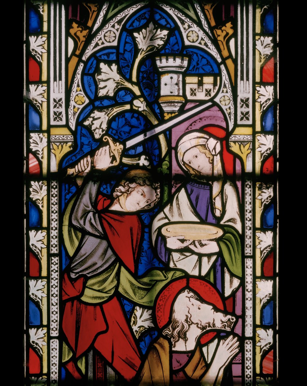 حياة القديس يوحنا المعمدان ، التفاصيل ، 1852 (زجاج ملون) بواسطة Augustus Welby Northmore Pugin