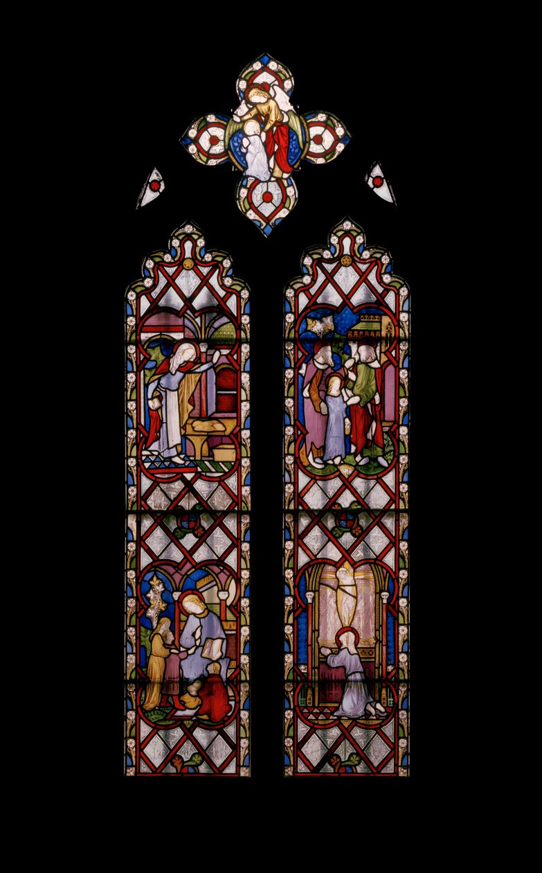 حياة العذراء ، 1854 (زجاج ملون) بواسطة Augustus Welby Northmore Pugin