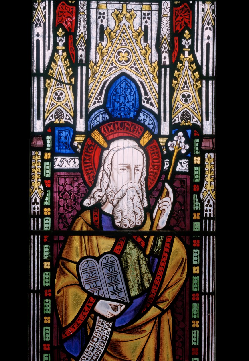 موسى ، 1850 (زجاج ملون) بواسطة Augustus Welby Northmore Pugin