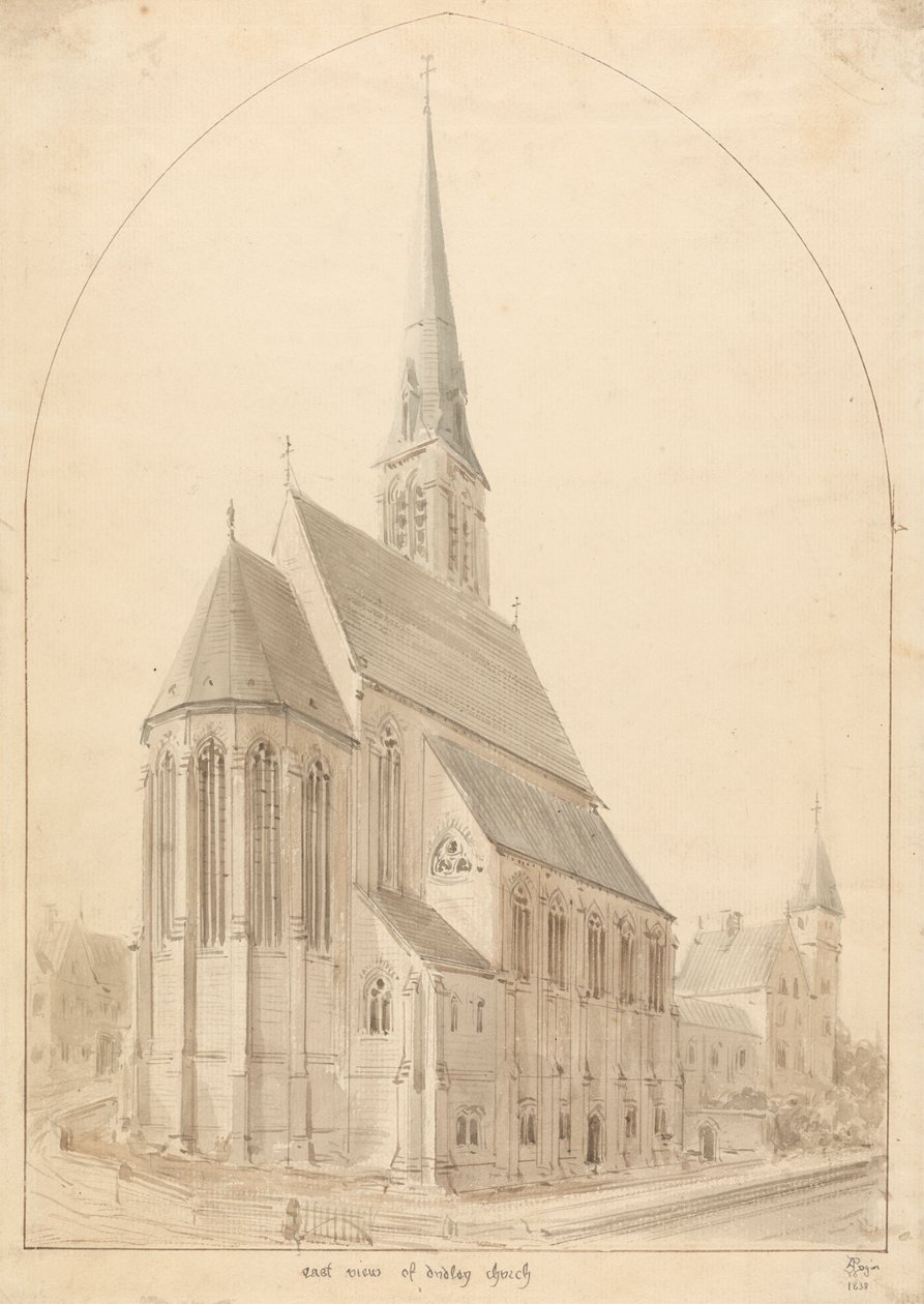 السيدة المباركة وسانت توماس من كانتربري ، دادلي: وجهة نظر بواسطة Augustus Welby Northmore Pugin