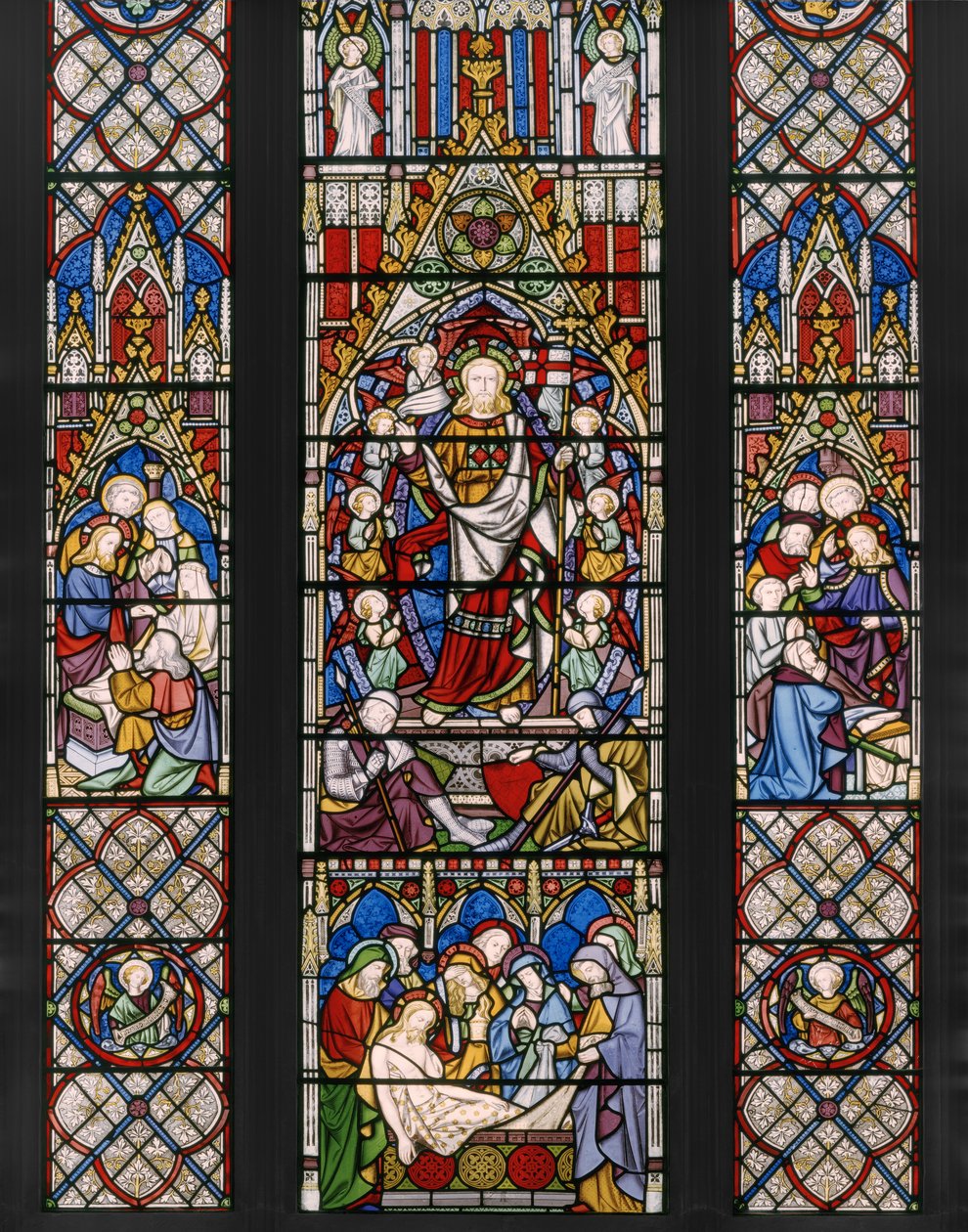 ثيمات القيامة ، التفاصيل ، 1850 (زجاج ملون) بواسطة Augustus Welby Northmore Pugin