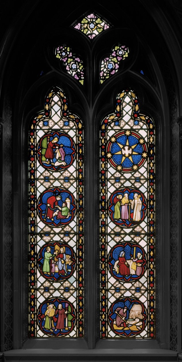 الأفعال الجسدية السبعة للرحمة ، c.1845 (زجاج ملون) بواسطة Augustus Welby Northmore Pugin