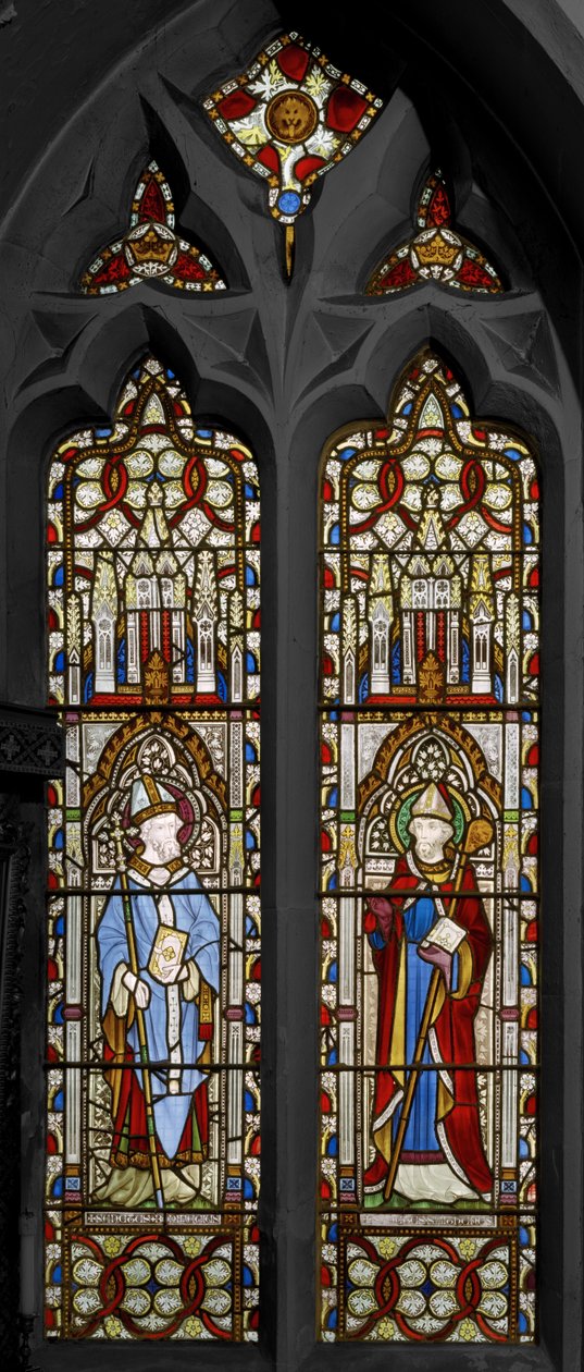 سانت بونيفيس وسانت سويثين ، 1852 (زجاج ملون) بواسطة Augustus Welby Northmore Pugin