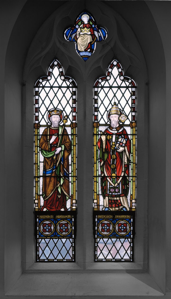 سانت إدوارد وسانت جريجوري ، 1848 (زجاج ملون) بواسطة Augustus Welby Northmore Pugin