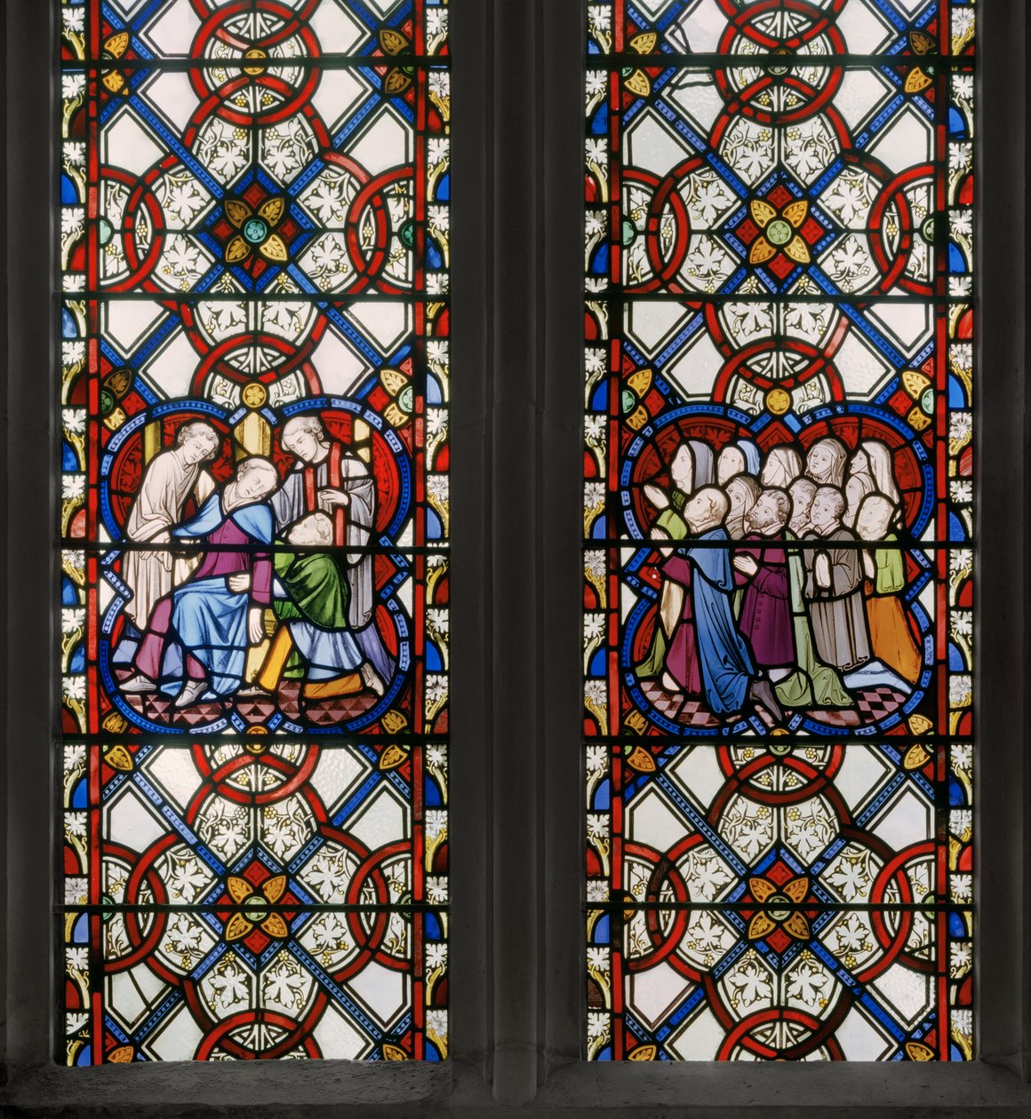 نافذة سان جورج ، التفاصيل ، 1850 (زجاج ملون) بواسطة Augustus Welby Northmore Pugin