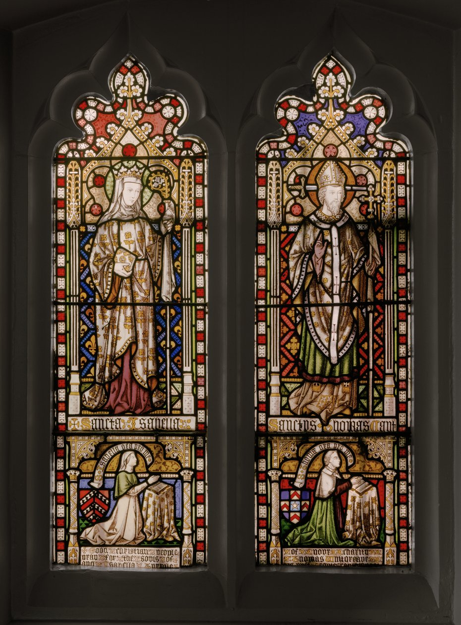 سانت إيزابيلا وسانت توماس من كانتربري ، 1848 (زجاج ملون) بواسطة Augustus Welby Northmore Pugin