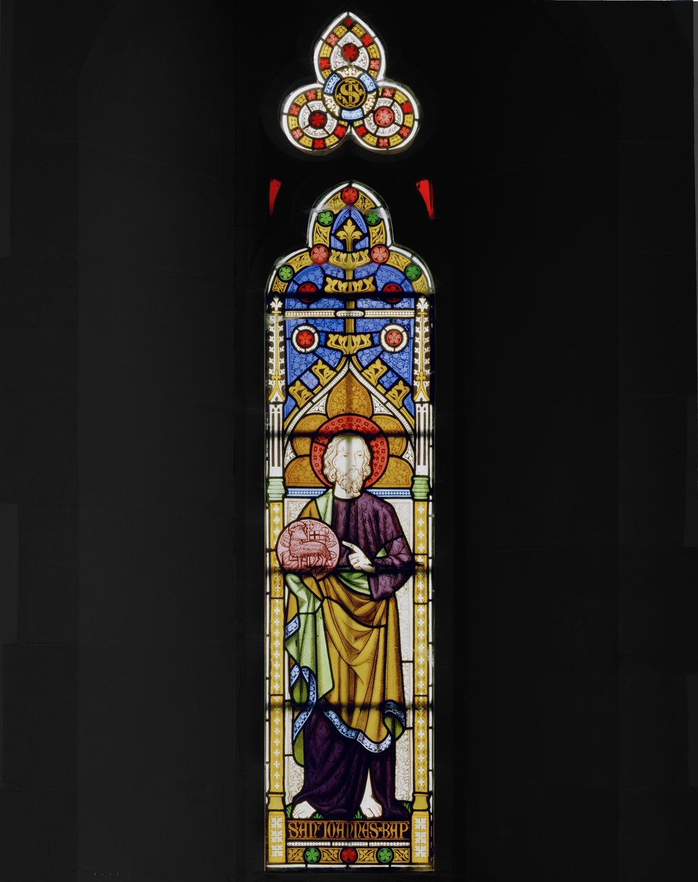 القديس يوحنا المعمدان ، 1847 (زجاج ملون) بواسطة Augustus Welby Northmore Pugin