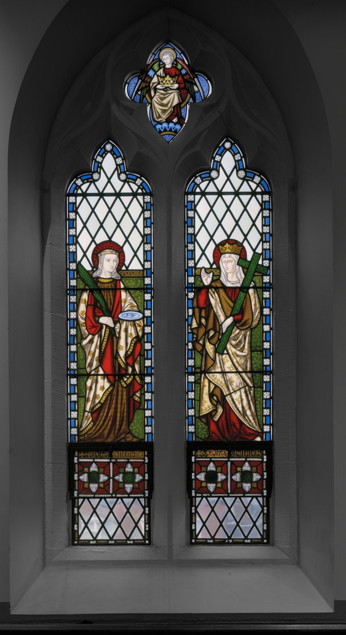 سانت لوسي وسانت هيلين ، 1848 (زجاج ملون) بواسطة Augustus Welby Northmore Pugin