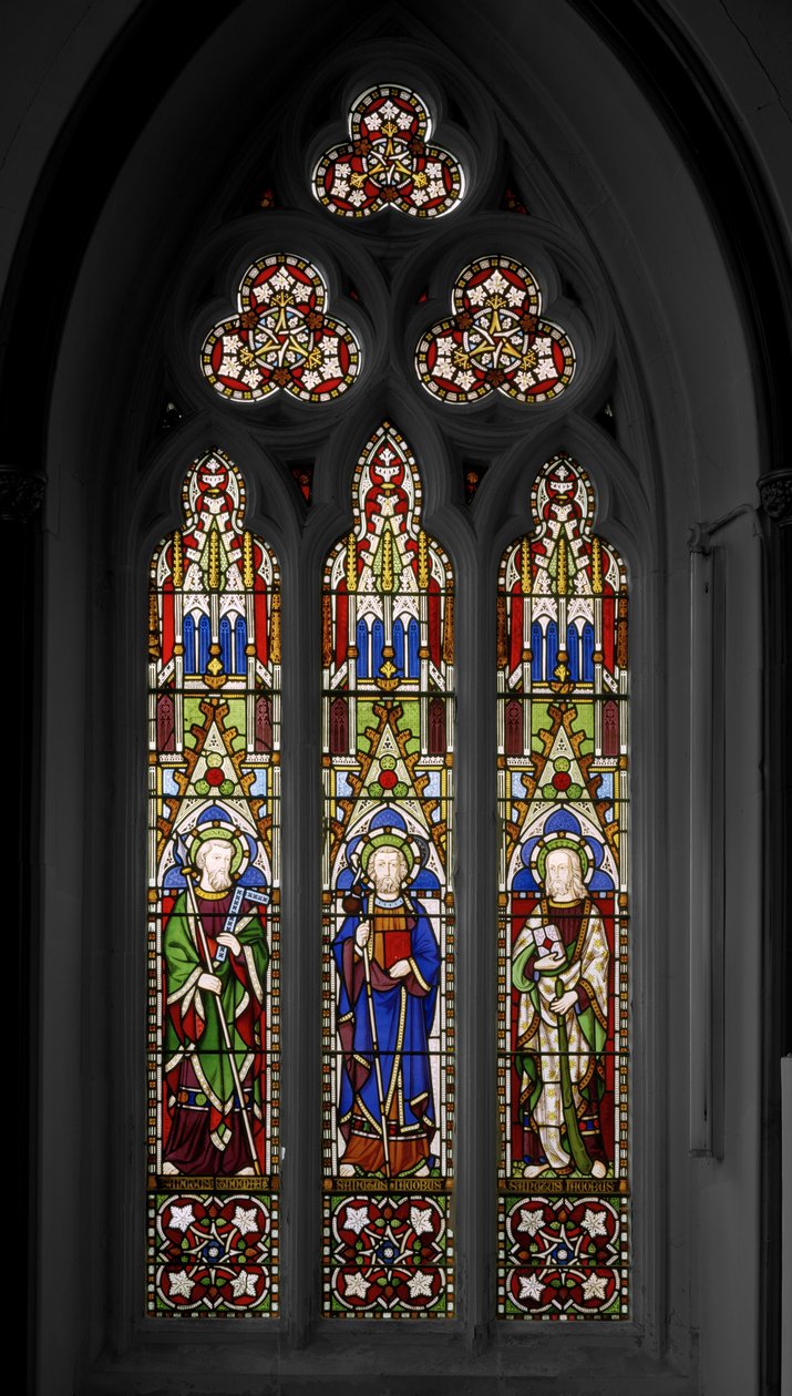سانت توماس ، سانت جيمس العظيم ، وسانت جيمس ذا ليس ، 1849 (زجاج ملون) بواسطة Augustus Welby Northmore Pugin
