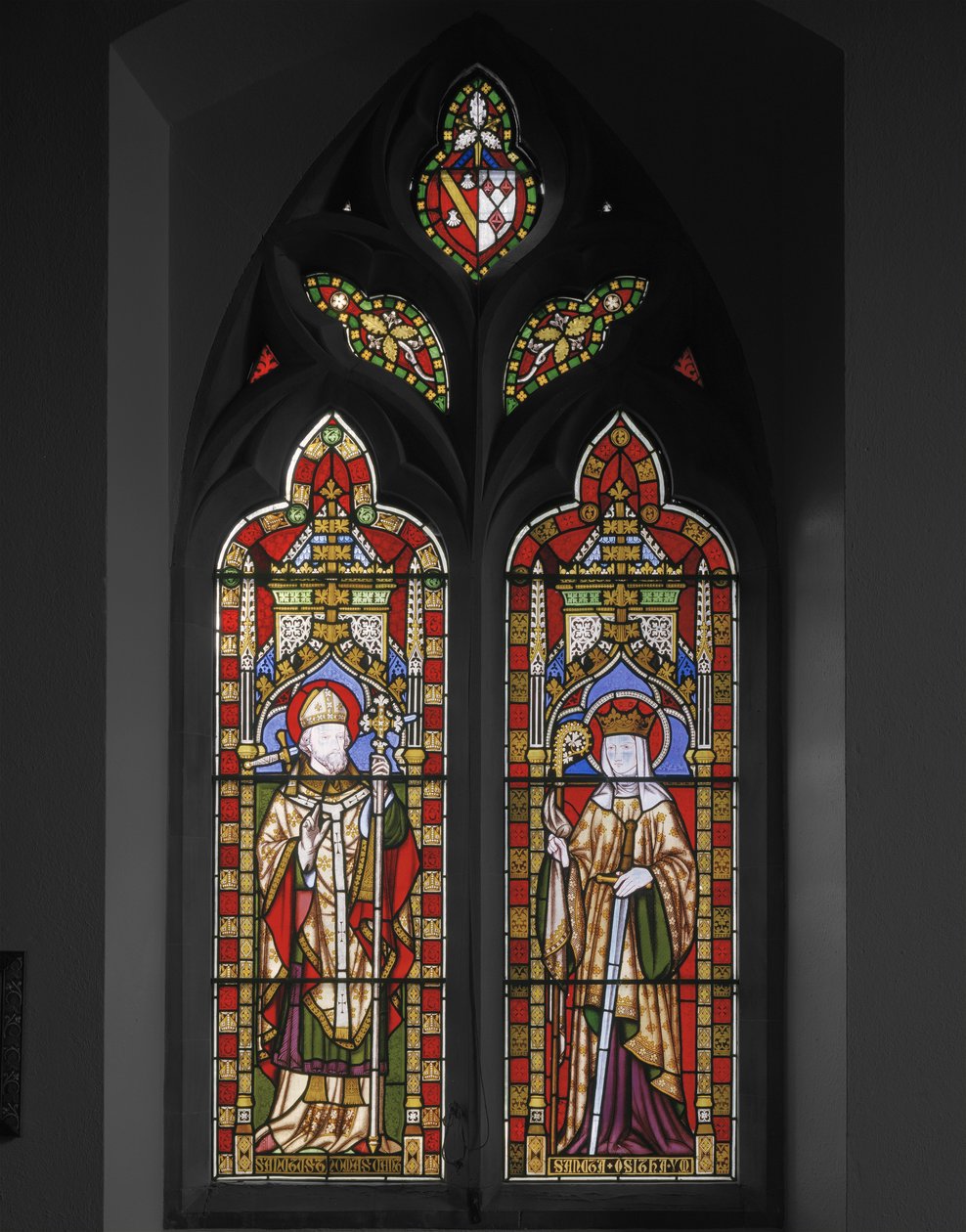 سانت توماس من كانتربري وسانت أوسيث ، 1847 (زجاج ملون) بواسطة Augustus Welby Northmore Pugin