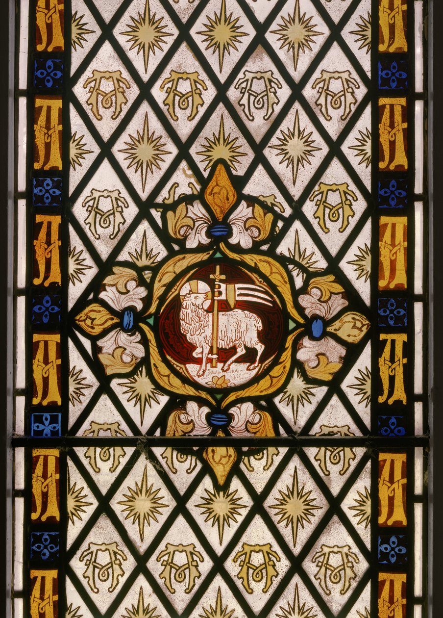 حمل الله ، التفاصيل ، 1842 (زجاج ملون) بواسطة Augustus Welby Northmore Pugin