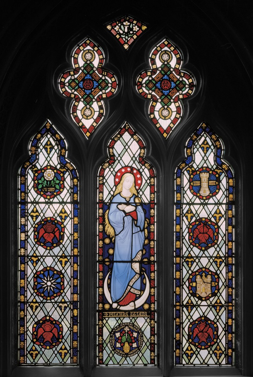 مريم العذراء ، ج 1845 (زجاج ملون) بواسطة Augustus Welby Northmore Pugin
