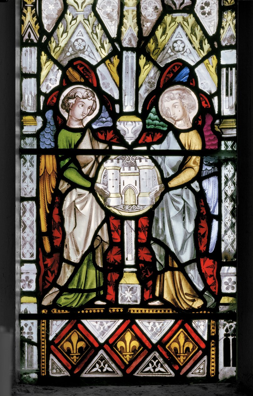العذراء والمسيح بمشاهد من حياتها ، التفاصيل ، 1851 (زجاج ملون) بواسطة Augustus Welby Northmore Pugin
