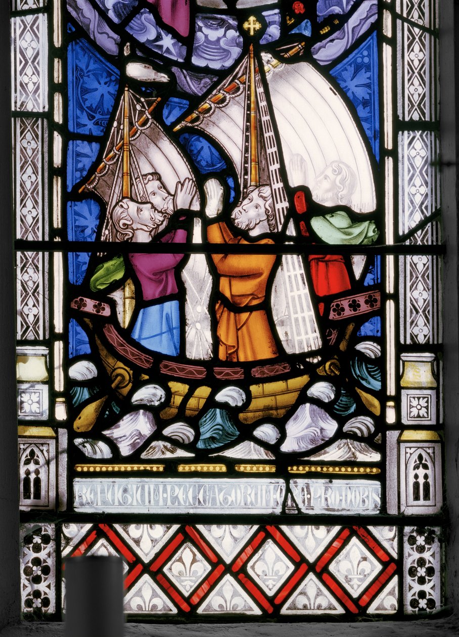 العذراء والمسيح بمشاهد من حياتها ، التفاصيل ، 1851 (زجاج ملون) بواسطة Augustus Welby Northmore Pugin