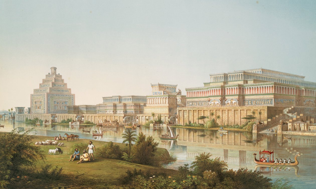 ترميم قصور نمرود عام 1853 بواسطة أوستن هنري لايارد